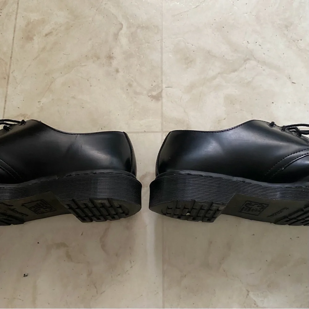 $160 Dr. Martens 1461 Mono Black Smooth Leather Lace-up Men's Oxford Derby Sz 9